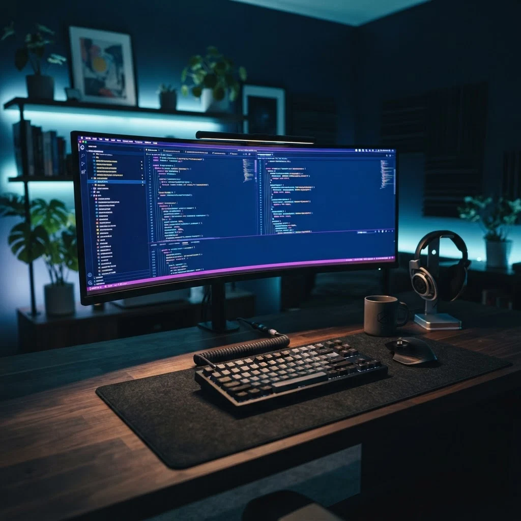 Modern developer workspace
